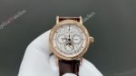 Patek Philippe Complications CH29-535 Movement RG Engraved Case White Face Watch 42mm